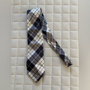 Alby Men’s Blue and Red Plaid Tartan Tie